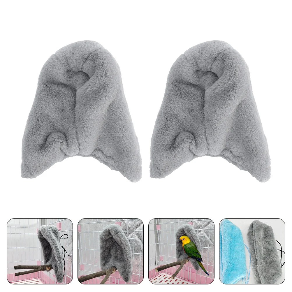 

2pcs Comfortable Parrot Blanket Bird Blanket House Bed Parrot Cage Blanket