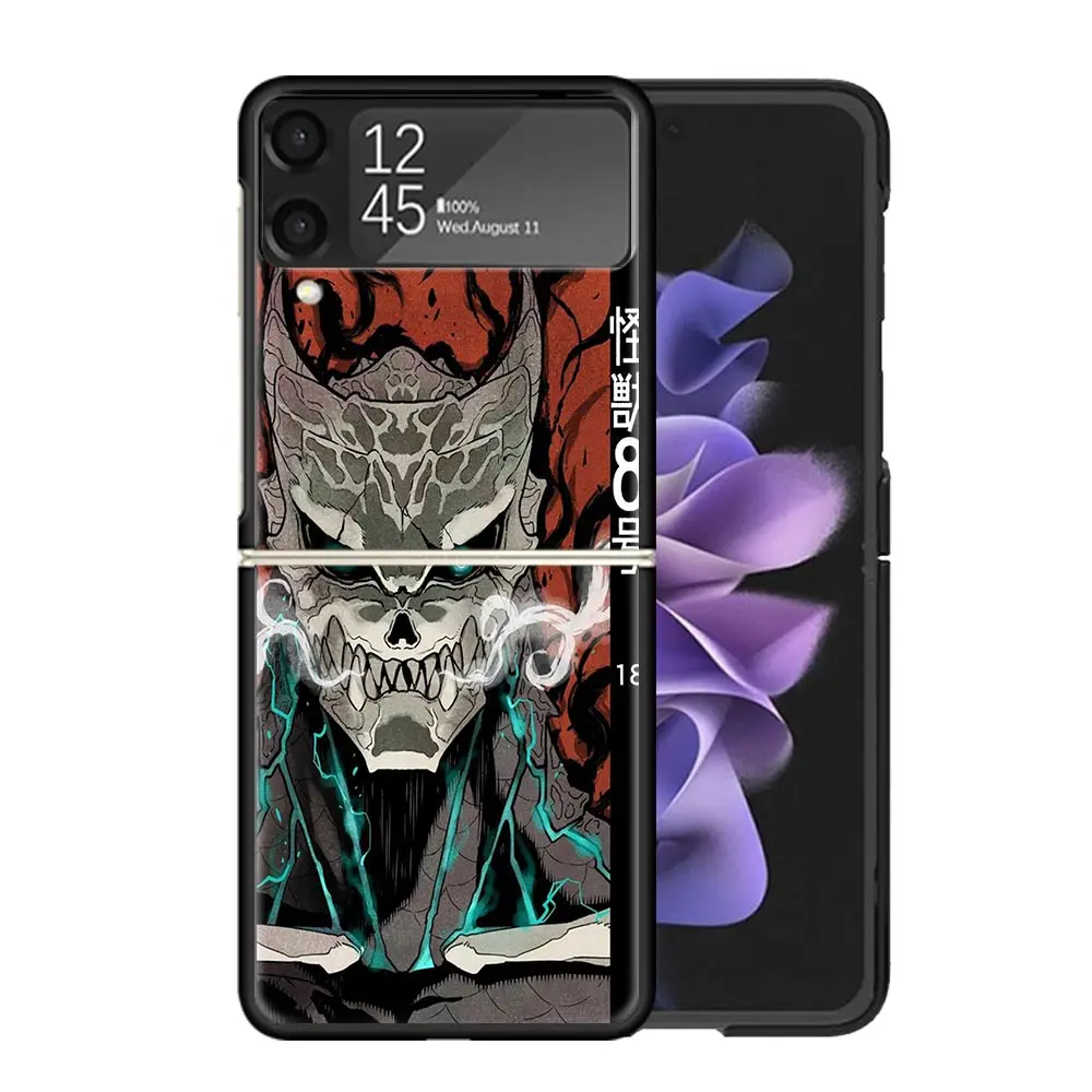 Кайдзю No. 8 аниме для Samsung Galaxy Z Flip 6 5 4 3 5G черный чехол телефона Flip6 Flip5 Flip4 Flip3