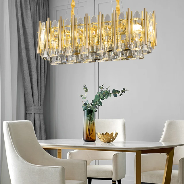 

Golden Round Modern LuxuryCrystal Metal Pendant Lamp Pendant Light Chandeliers