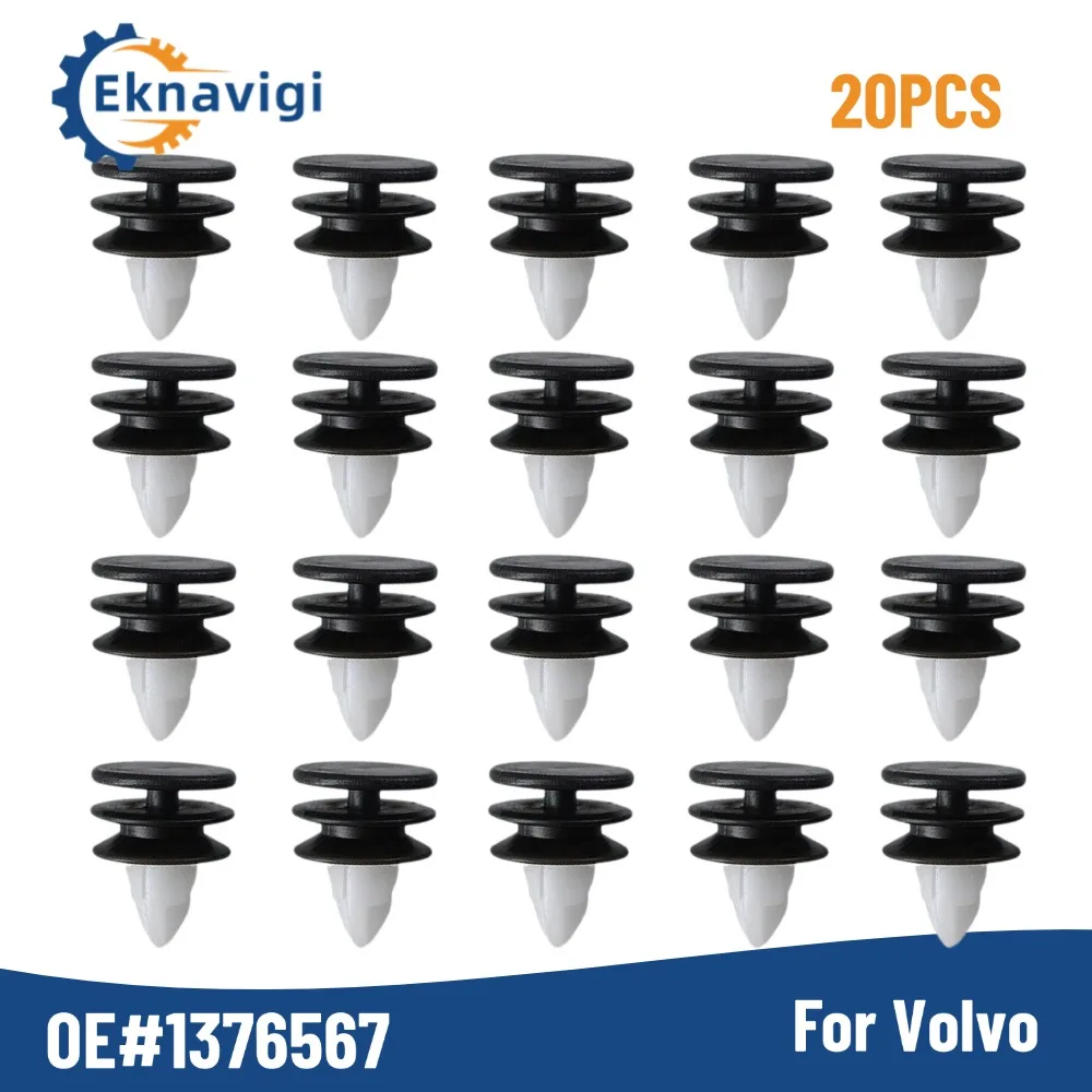 

20шт OE # 1376567 Зажим панели обшивки двери для Volvo S60, S60L, S80, V60, V70, XC60, XC70, нижний зажим обшивки багажника, край балки