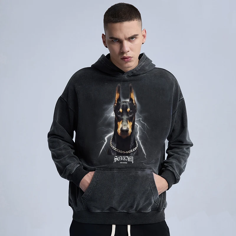 

Hooded Sweatshirts for Men Stylish Graphic Printing Tidal Current Clothes Essentials Comfortable Fashionable Joker
