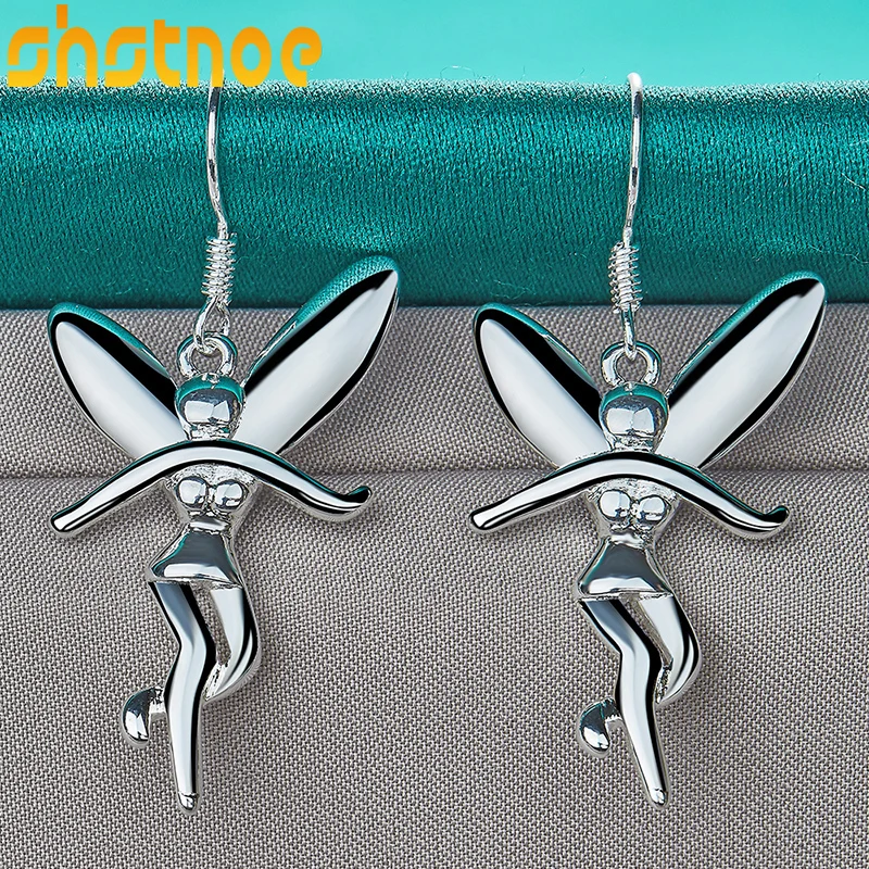 

925 Sterling Silver Fairy Tale Drop Earrings For Women Party Engagement Wedding Birthday Gift Fashion Jewelry