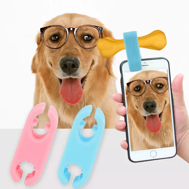 

2022NEW Dog Cat Selfie Stick Clamp Treat for Attracting Pet Easier Take Photo for Pet Attachment Selfie Training Toy
