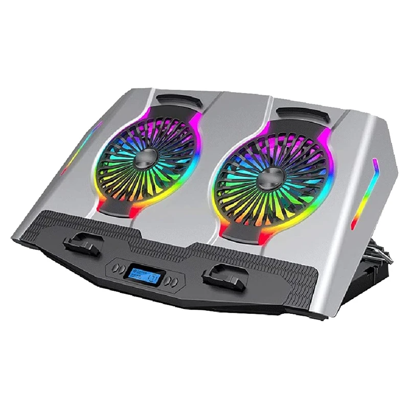 

Laptop Cooling Pad Portable Laptop Radiator Dual USB Port Fan Laptop Radiator Bracket Supports 14-17.3 Inch Laptop