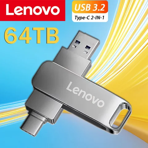 Металлический флэш-накопитель Lenovo 16 ТБ 64 ТБ, скорость следующего поколения, 2 ТБ U-диск USB3 0, флэш-накопитель для VR-гарнитуры, содержание виртуальной реальности, разработки