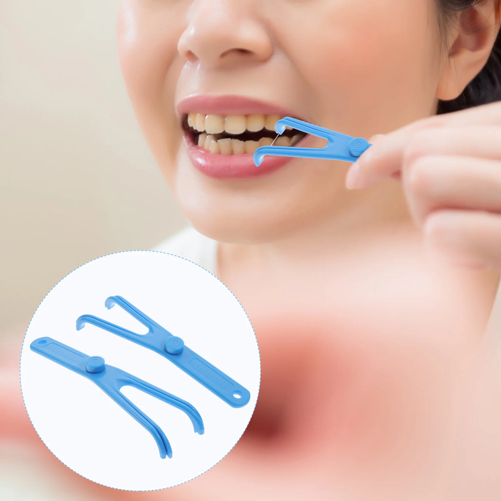 

Dental Floss Holder Aid Oral Hygiene Toothpicks Holder Interdental Teeth Cleaner Teeth Whitening Cleaning Tool Care
