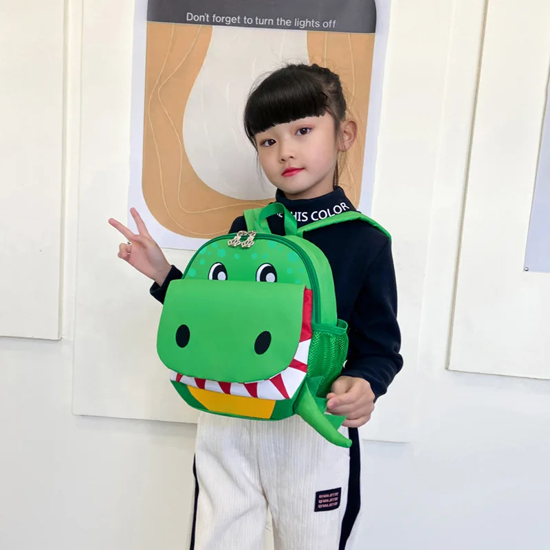Kindergarten Schoolbag Cartoon Crocodile Personality Fashion Backpack for Boys and Girls 2-5 Years Old Children's Backpacks