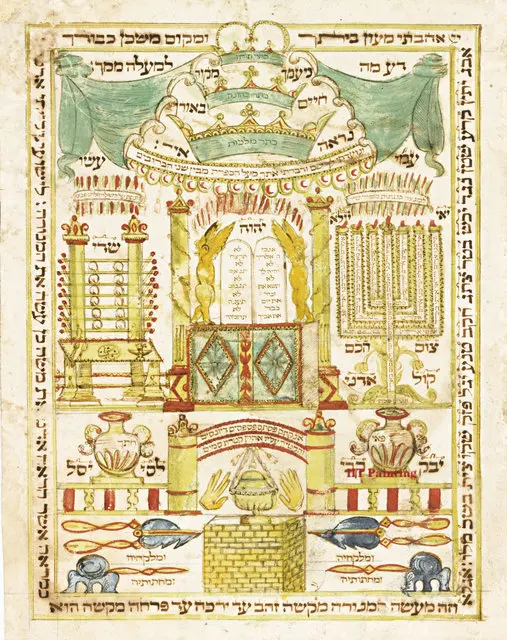 Античный постер с благословением на холсте