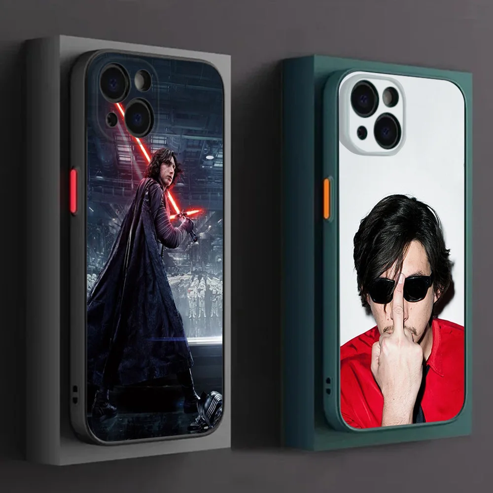 Phone Case For iPhone 16ProMax 15 14 7 8 16 Plus 13 12 Mini 11 XR X XS SE Adam Driver Translucent Matte Soft Back Cover