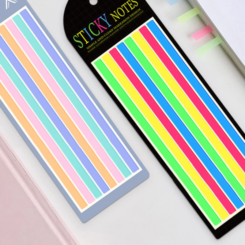 

Наклейка Macaroon Color Post Note, прозрачные флуоресцентные язычки, аксессуары для чтения канцелярских принадлежностей