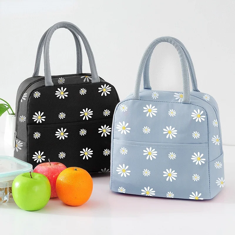 

Lunch Bag Fashion Cute Multicolor Cooler Bags Women Waterproof Hand Pack Thermal Breakfast Box Portable Picnic Travel Food Bag
