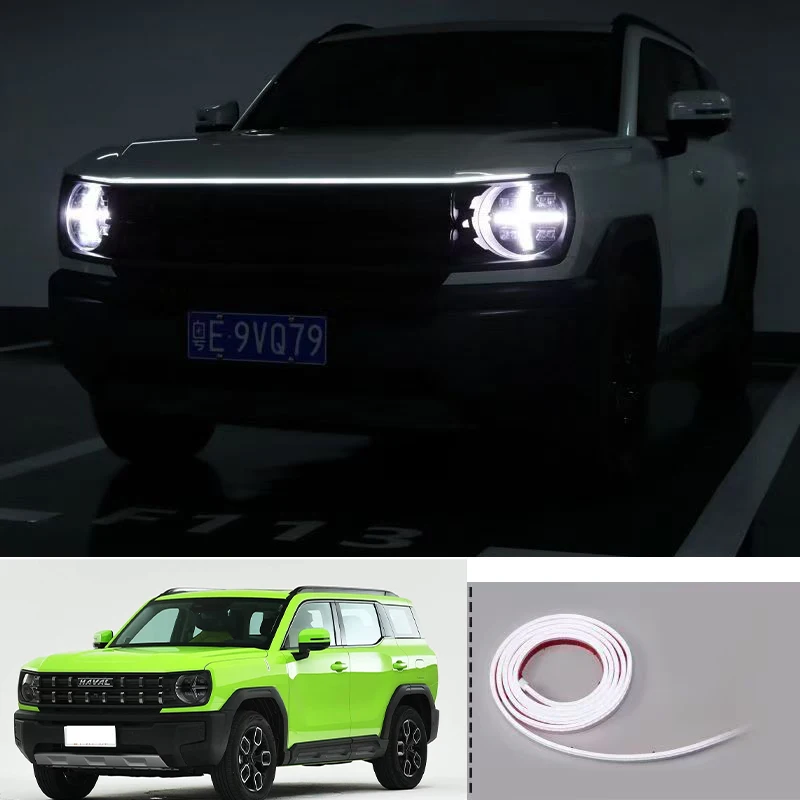 

Для Haval H3 2024 2025 автомобильный капот, потоковый светильник, декоративная световая полоса для капота автомобиля, средняя сетка, модификация света, аксессуары