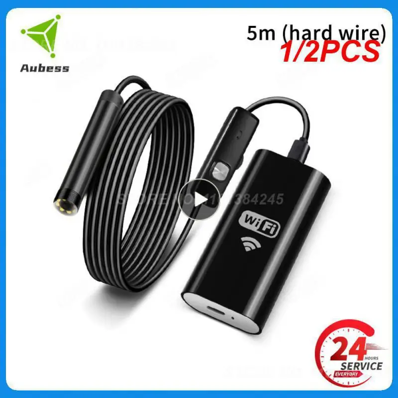 

1/2PCS WiFi Endoscope Camera Mini Waterproof Inspection Snake Camera Borescope USB for Cars Wireless for & Android