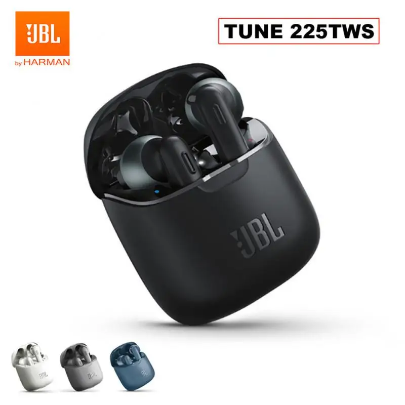 

JBL TUNE 225TWS Wireless Bluetooth Earphones JBL T225 TWS Stereo Earbuds Bass Sound Headphones Headset With Mic Charging Case