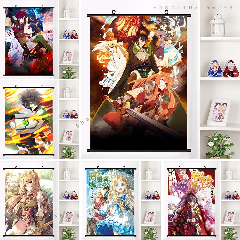 Домашний декор Tate No Yuusha No набигари, Картина на холсте Naofumi Iwatani Raphtalia, Висячие свитки, постер, картина, настенные художественные принты