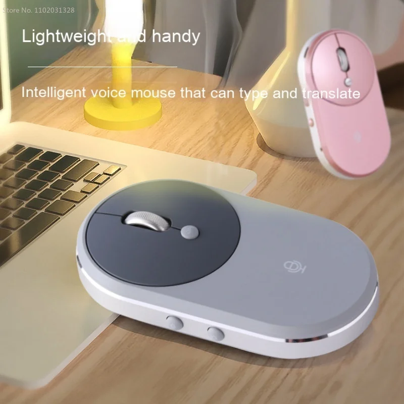 

Smart Voice Ai Mouse with Translation Ultra Thin Rechargable Wireless Mouse Voice Translator Multi Languages for Laptop Pc B