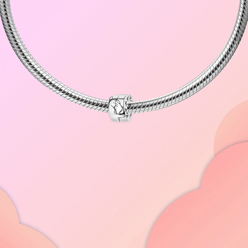 Браслеты Pandora женские из серебра 925 пробы с подвеской в виде кошки и девушки