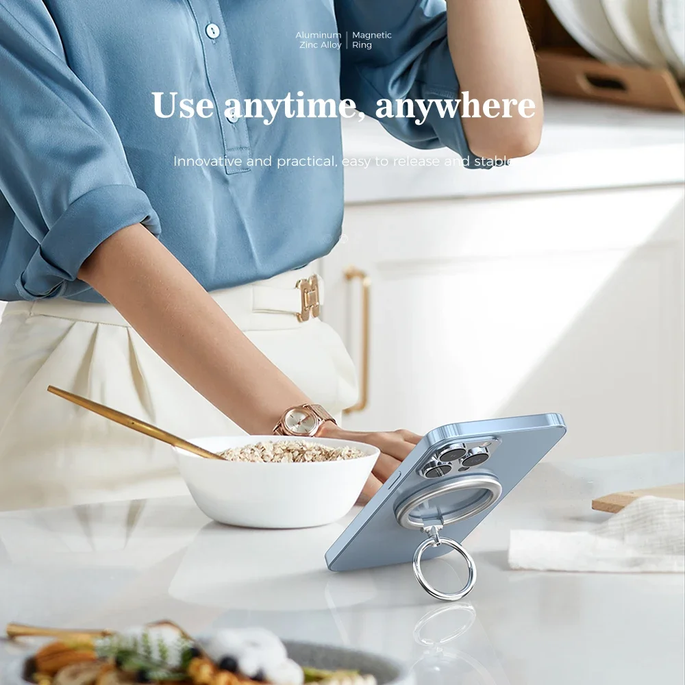 Магнитное кольцо-держатель для телефона с поворотом на 360 градусов