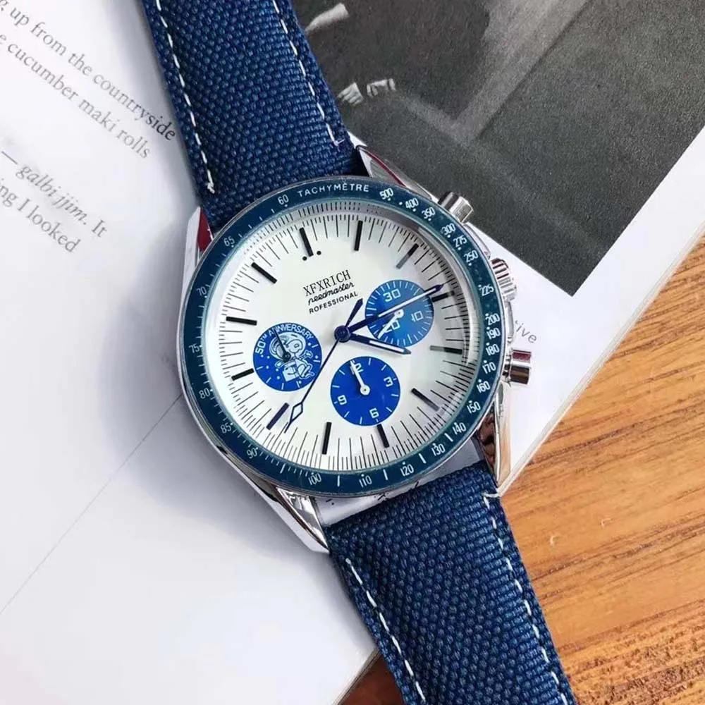 

New Original Brand Watches for Mens Business Classic Automatic Date Moon Watch Luxury Full Stainless Steel Chronograph AAA Clock