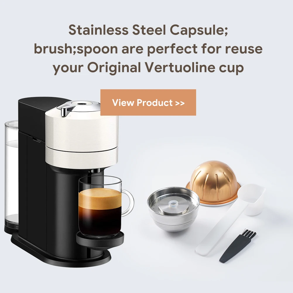 

Reusable Coffee Capsule Just For Nespresso Vertuoline Next Coffee Machine Stainless Steel Coffee Fliter Pod For Vertuo Next