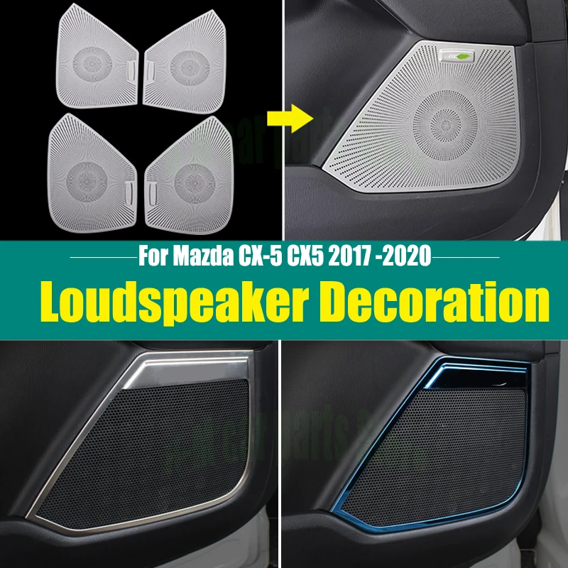 

Door speaker cover audio decorative frame interior modification interior accessories For Mazda CX-5 CX5 2017- 2021