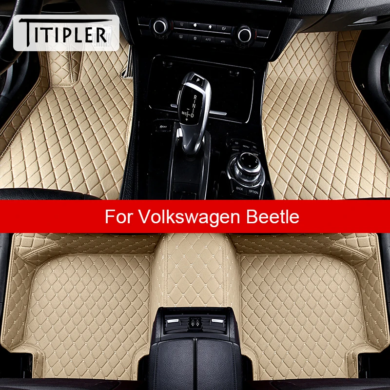 TITIPLER Car Floor Mats For VW Beetle New-Beetle Foot Coche Accessories Auto Carpets
