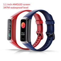women smart watch 1 1 amoled screen men ip67 waterproof sports fitness tracker with heart rate blood pressure monitor bracelet