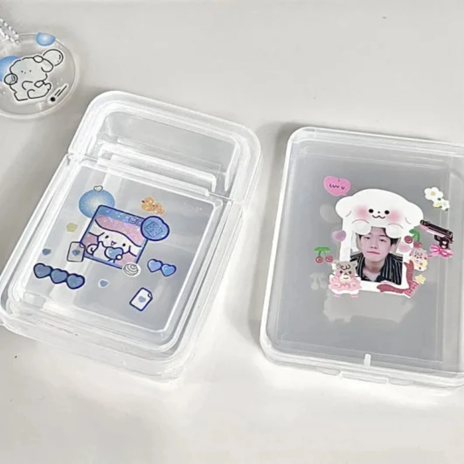 Прямоугольная прозрачная пластиковая многофункциональная коробка с крышкой для