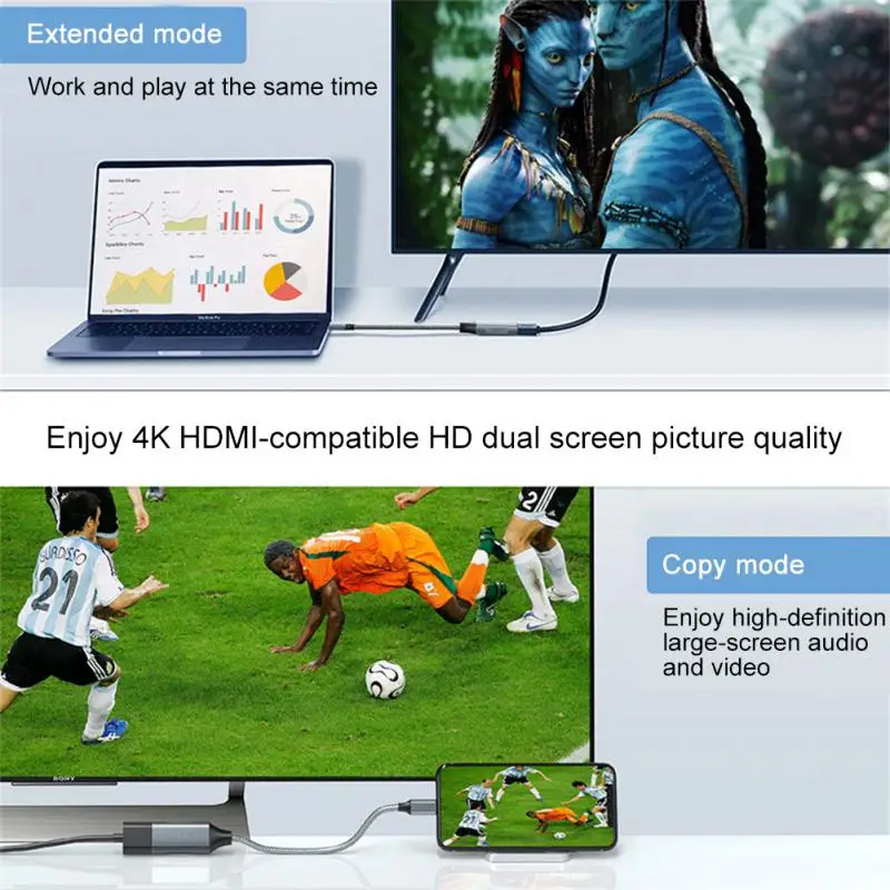 

Переходник с Type C на HDMI-совместимый с Usb Type C видео 4k адаптер конвертер 2023 кабель для Macbook Chromebook Samsung Huawei Hub
