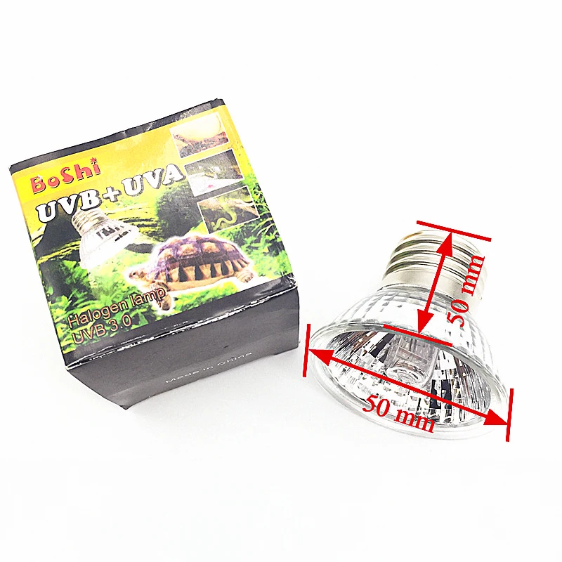Лампа для рептилий 25/50/75W UVA + UVB 3 0 Pet нагревательная лампа черепаха Basking