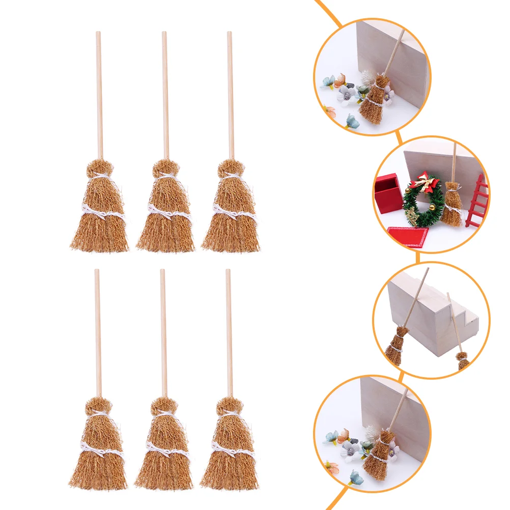 6 шт. домашняя метла мини-ветолы украшение для чистки декор реквизит фотосессии