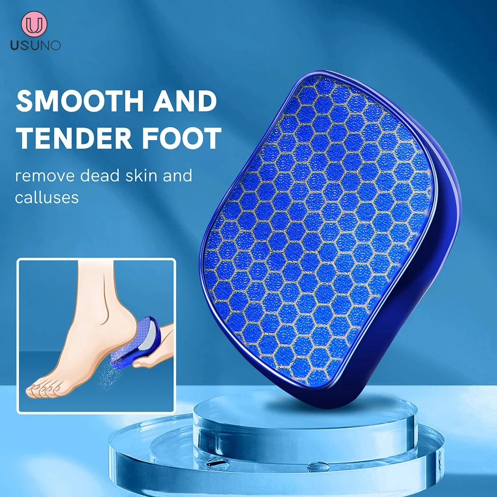 

USUNO Nano Glass Foot File, Callus Dead Skin Grinding Rasps Portable Foot Care Pedicure Tools