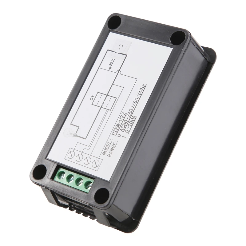 Newest 6In1 220V 100A Single Phase Digital Panel Ampermeter Volt Watt Kwh Power Factor Meter With Split Ct