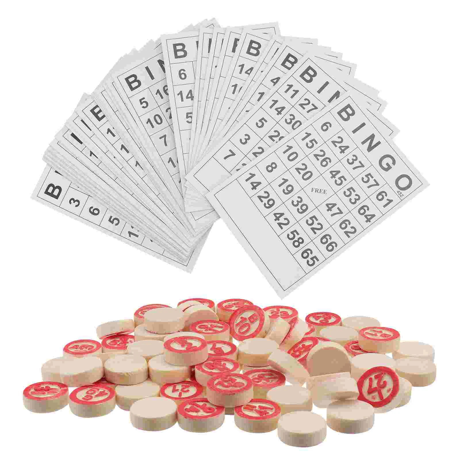 

Bingo Russiangame Chess Toy Toys Reusable Funny Wooden Boards Board Games Wood Chips Educational