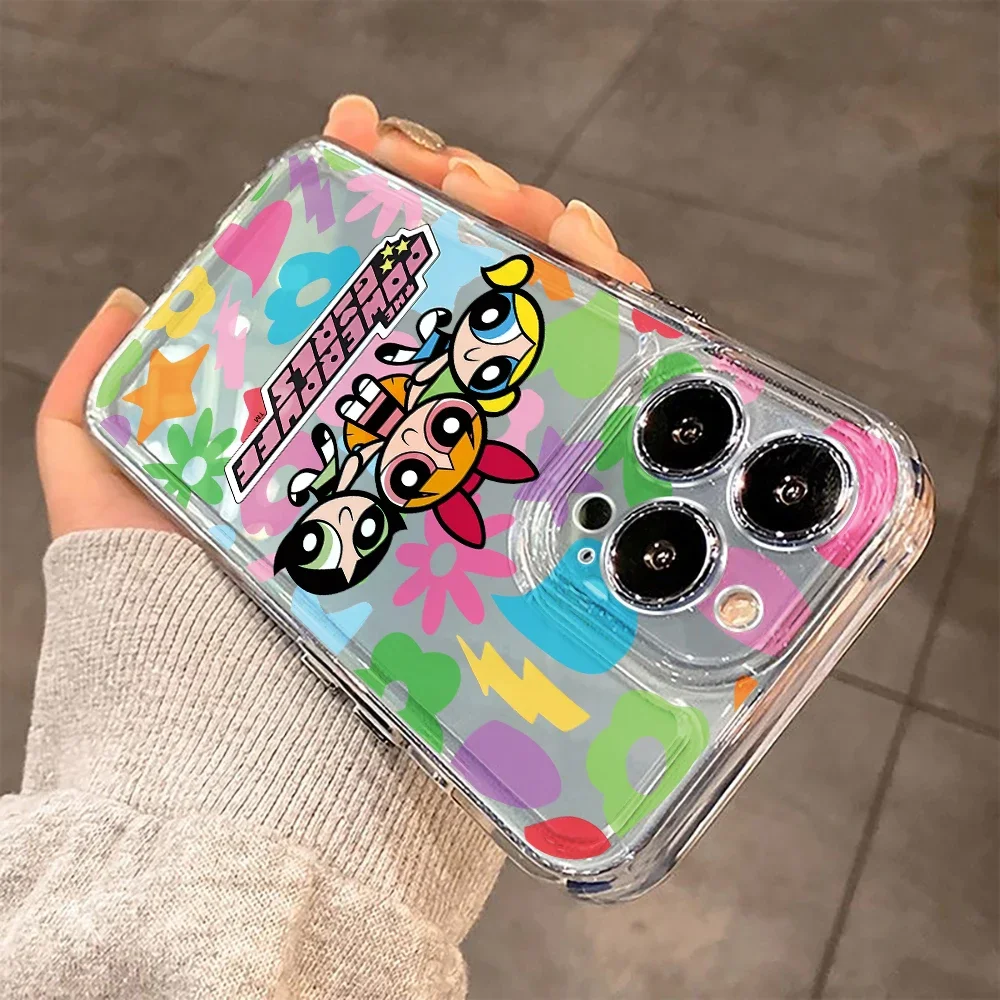 Милый чехол P-Powerpuffs для телефона Samsung Galaxy A73 A72 A71 A55 A54 A53 A52 A51 A50 A35 A33 A32 A24 A23 A13 A12 4G