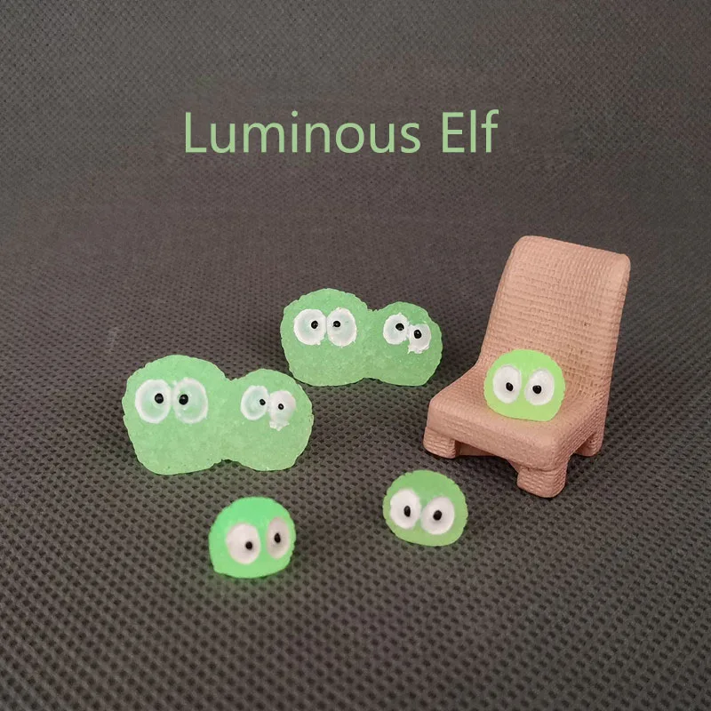 

5-10Pcs Mini Luminous Briquettes Elfs Dust Sprite Micro Ornaments Glowing Potted Ornament Miniature Gardening Potted Decor Toys