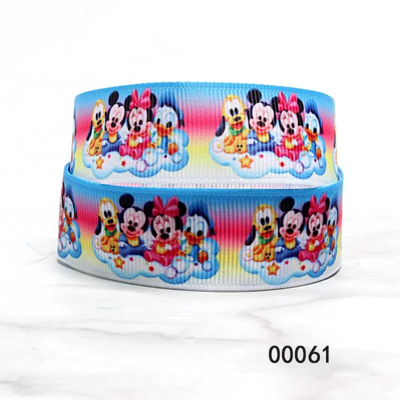 Корсажная лента с принтом Микки и Минни Маус 25 мм 50 ярдов |