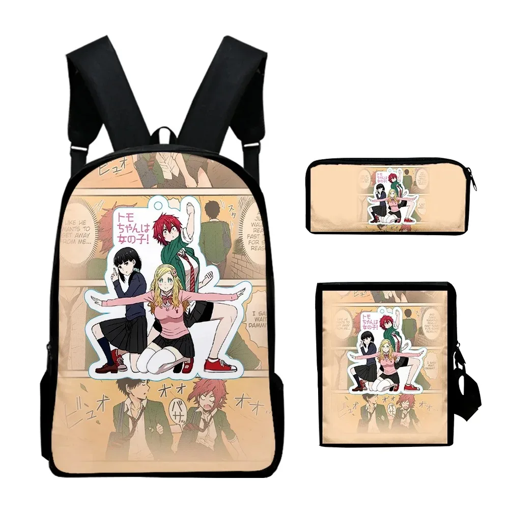 Tomo-Chan is a girl Школьные рюкзаки с 3D принтом в стиле аниме рюкзак для ноутбука сумка