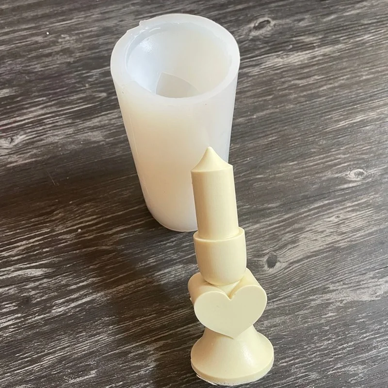 

Valentine's Day Decorative Candle Mold Long Rod Love Candle Holder Silicone Mould Aromatherapy Candle Mold Diy Silicone Molds