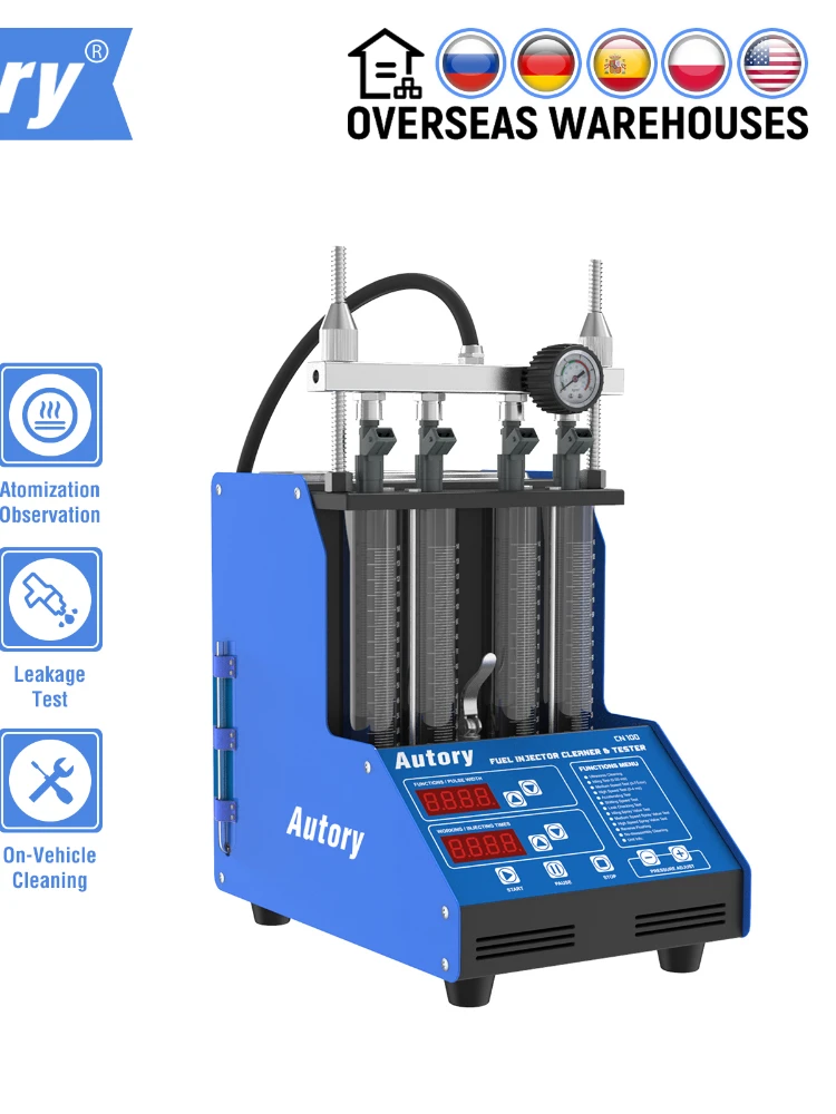 

Car Fuel Injector Tester Cleaning Machine Leakage and Block Test Motorcycle Injector Throttle Valve Spark Plug