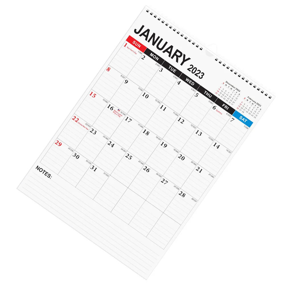 

Notebook Convenient Coil Calendar Office Decore Wall Hanging Giant Wall Calendars Adornment