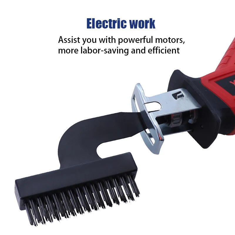 

Electric Cleaning Wire Brush Kit Saber Saw Reciprocating Saw Universal Brush Head Cleaning Paint/Rust Removal Grinding Tool