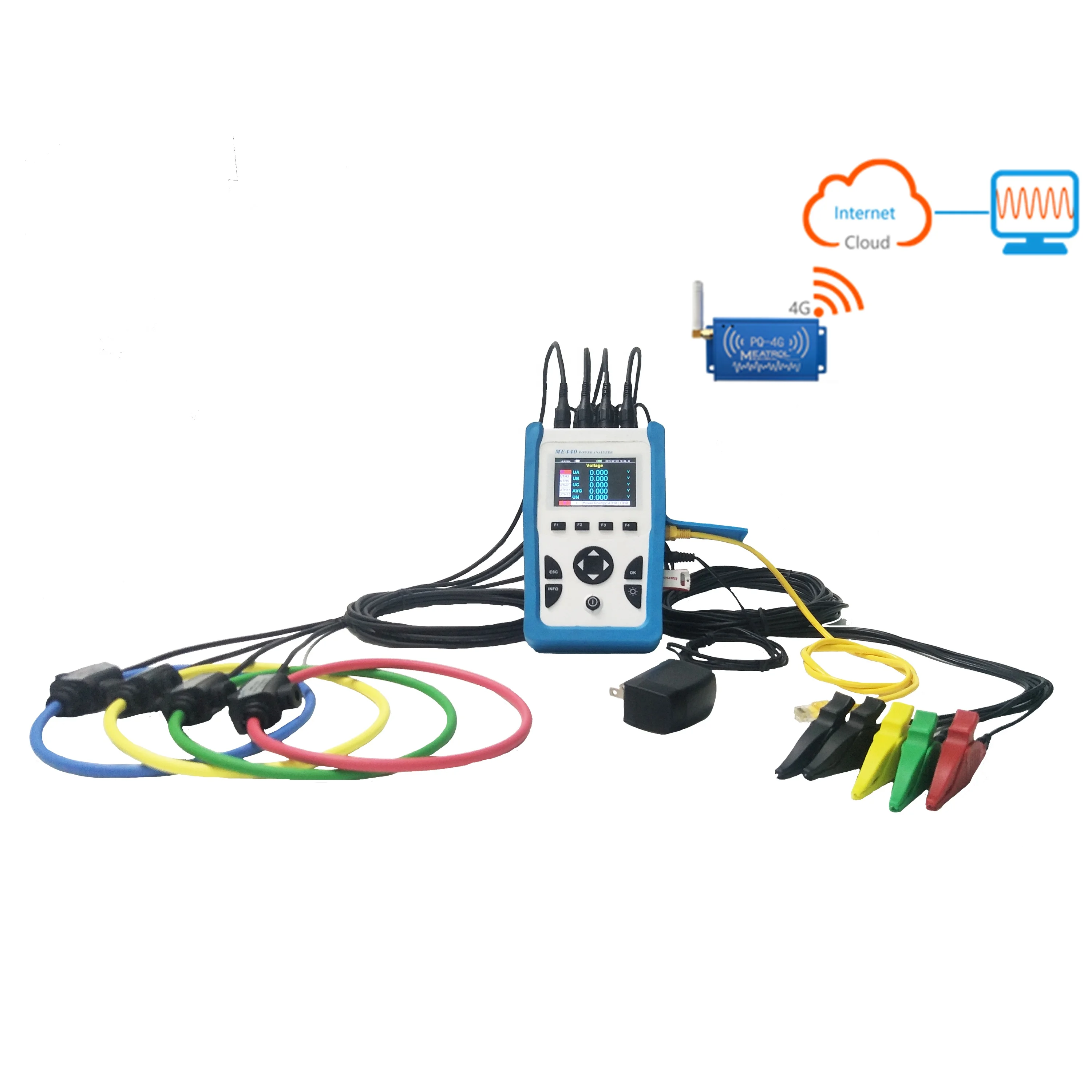 Фото Анализатор качества электроэнергии Meatrol ME440 LAN RJ45, трехфазный регистратор данных Роговского типа, заводская цена №5