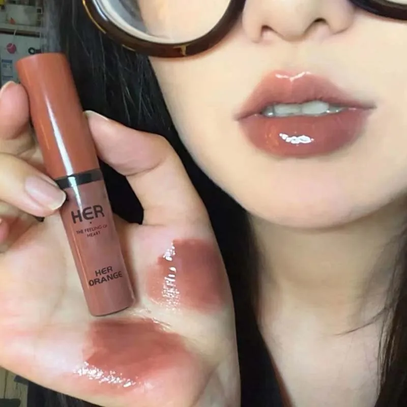 

Moisturizing Lip Gloss Peach Waterproof Glossy Long Lasting Not Sticky Liquid Lipsticks Natural Korean Lip Tint Daily Lip Makeup