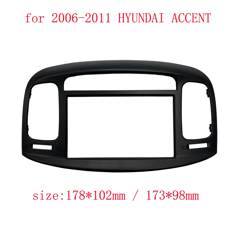 Фото LINGJIE 7-дюймовая автомобильная магнитола с панелью для установки в Hyundai Accent 2006-2011, комплект для установки в приборную панель, накладка на панель, отверстие для кондиционера №2
