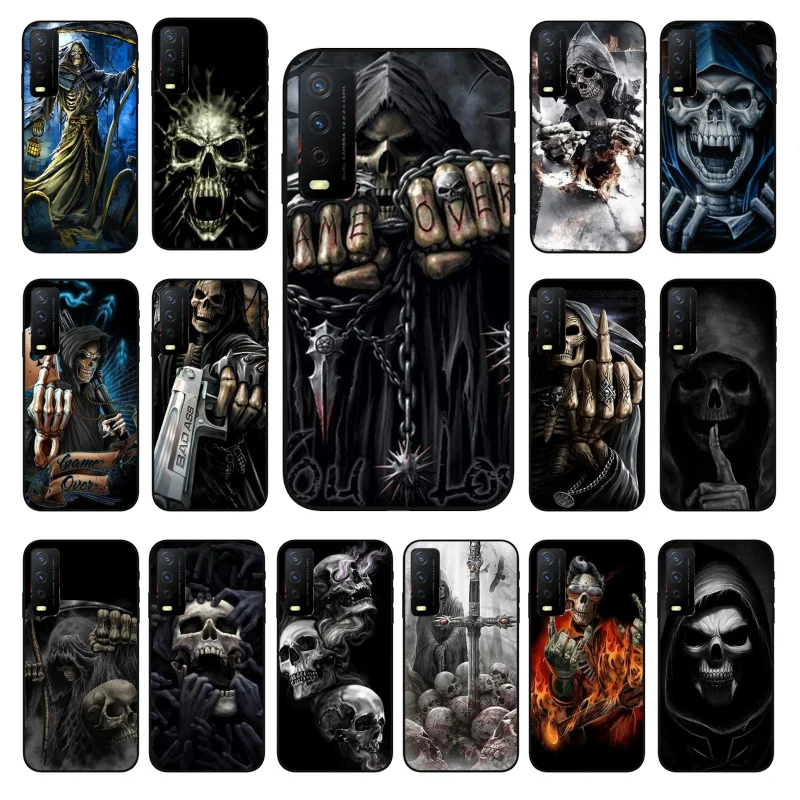 

Grim Reaper Skull Phone Case for VIVO Y15s Y20 Y11 Y12 Y17 Y19 Y20S Y31 Y9s Y91 Y21 Y51 Y20i Y93 Y12S Y70