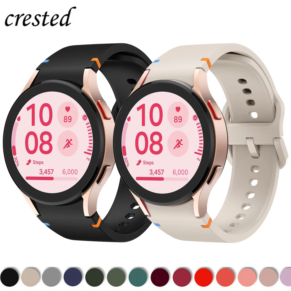 Ремешок силиконовый для Samsung Galaxy Watch 7 FE 44 мм 40 браслет 4 6 Classic 5 pro band 43 47 официальный