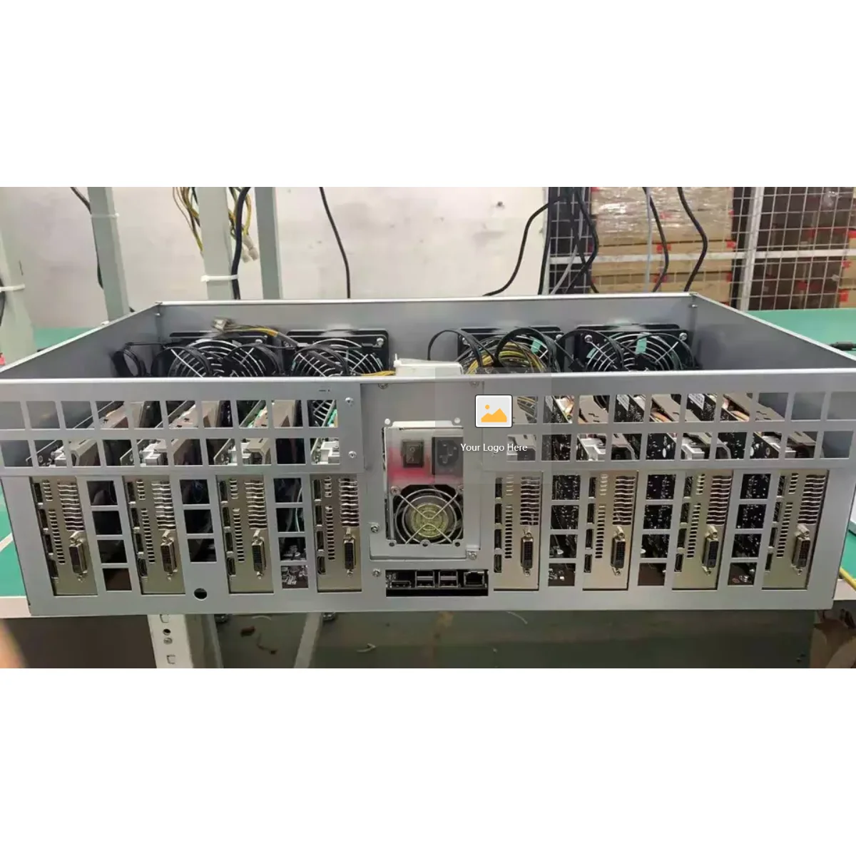 

New Stock Aluminum Frame GPU 8 Bay Server Case With Video Graphic Cards For Computer PC Games