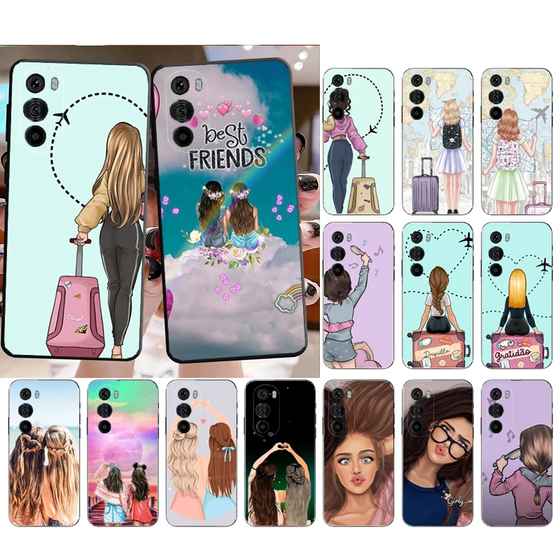 

Best Friends BFF Phone Case for Moto E22i E22 E32 E40 E20 Edge X30 20 Lite 20Pro 30 Neo Ultra Fusion E7Power E7 E6 Plus Funda