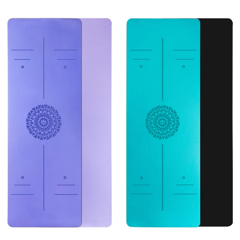 

TPE Yoga Mat 6mm For Beginner Non-slip Mat Yoga Sports Exercise Pad With Position Line For Home Fitness Gymnastics Pilates Mats